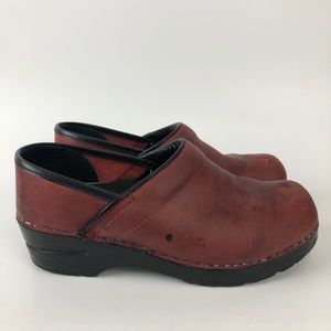 Dansko Professional Red Clog Slip On Shoe